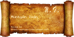 Muntyán Iván névjegykártya